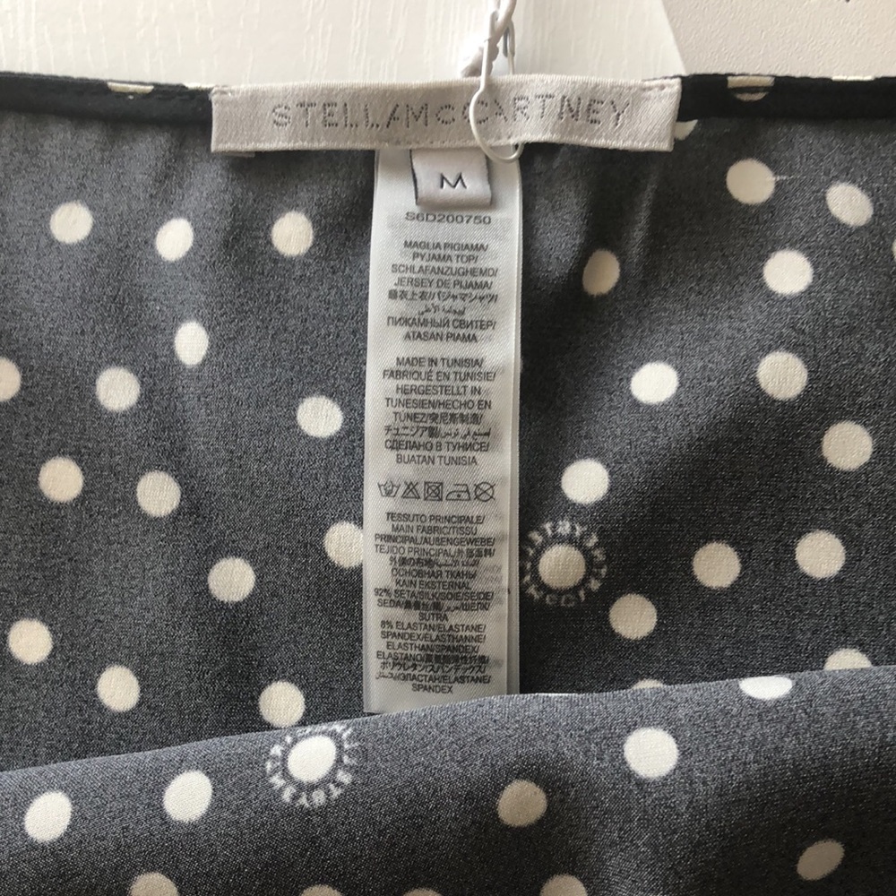 Stella McCartney Melanie Dot Print Stretch Silk Camisole (Size Medium) NWT - Picture 5 of 13